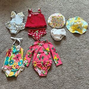 Girl 12 Months Swimsuit Summer Bundle - 8 pieces